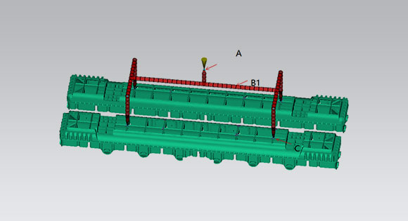 image of a mold's gating system